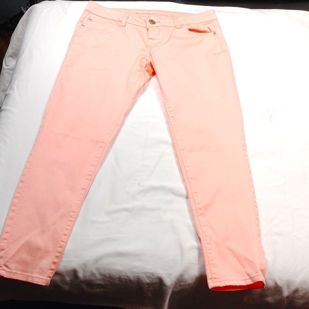Celebrity pink sugar coral women's jean like pants size 7